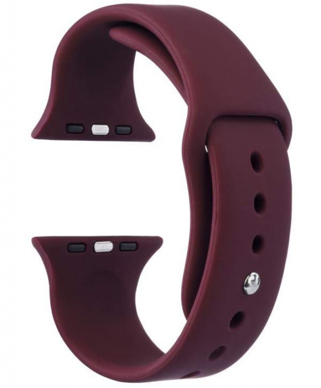Ремешок силиконовый «vlp» Silicone Band для Apple Watch 42/44 мм, марсала