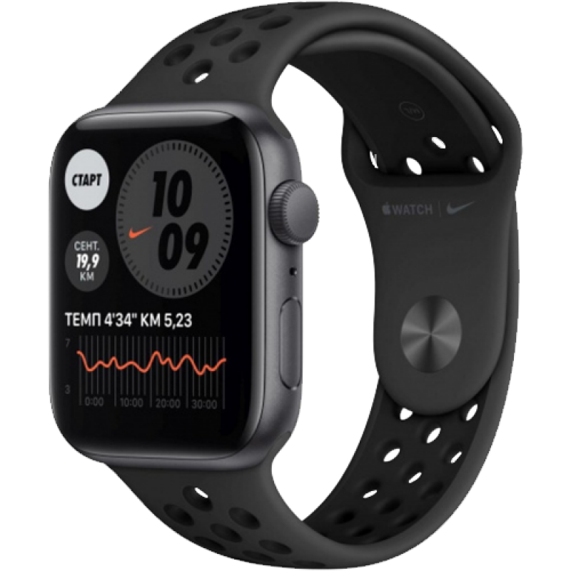 Apple Watch Series SE 44mm Space Gray Aluminum Case Anthracite/Black Nike Sport Band