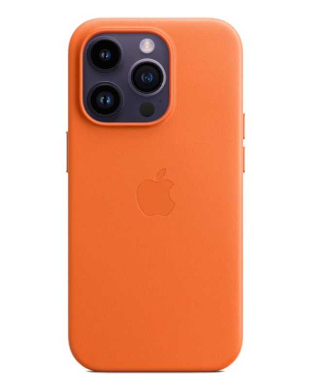 Чехол Apple iPhone 14 Pro Leather Case MagSafe (Золотистая охра)