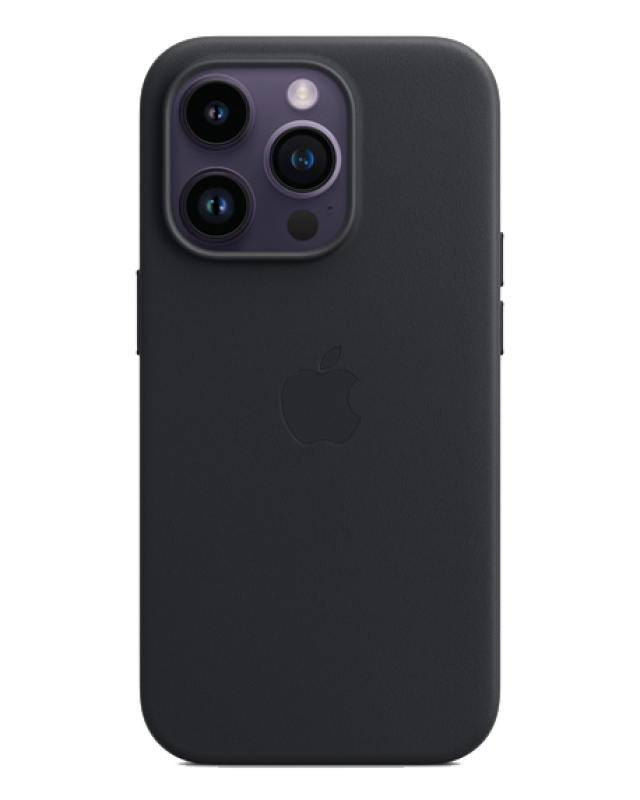 Чехол Apple iPhone 14 Pro Leather Case MagSafe Animation (Тёмная ночь)