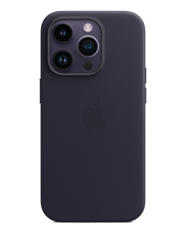 Чехол Apple iPhone 14 Pro Leather Case MagSafe No animation (Сиреневая глициния)