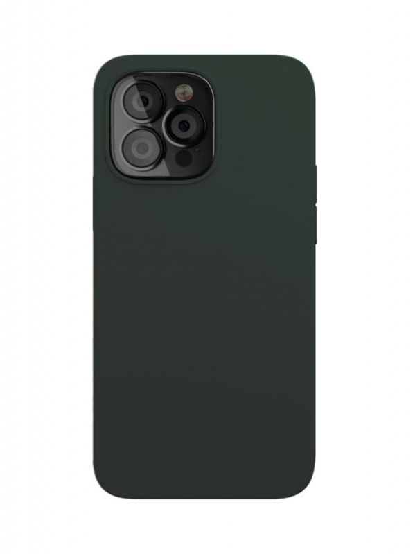 Чехол защитный "vlp" Silicone case with MagSafe для iPhone 13, темно-зеленый