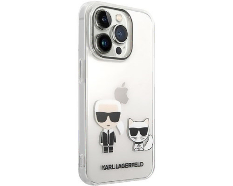 Lagerfeld для iPhone 14 Pro чехол PC/TPU Karl & Choupette Hard Transparent
