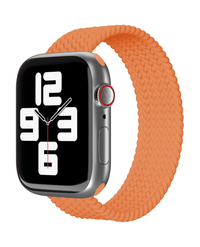 Ремешок нейлоновый плетёный "vlp" для Apple Watch 42/44/45, S/M, 2шт, оранжевый