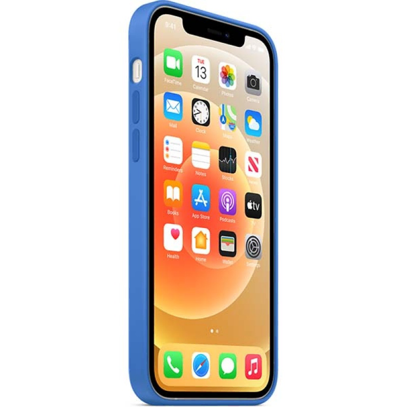 Накладка Apple iPhone 12/12 Pro Silicon Case MagSafe (Голубой)