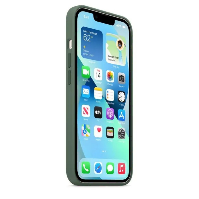 Накладка Apple iPhone 13 Silicon Case MagSafe (Эвкалипт)