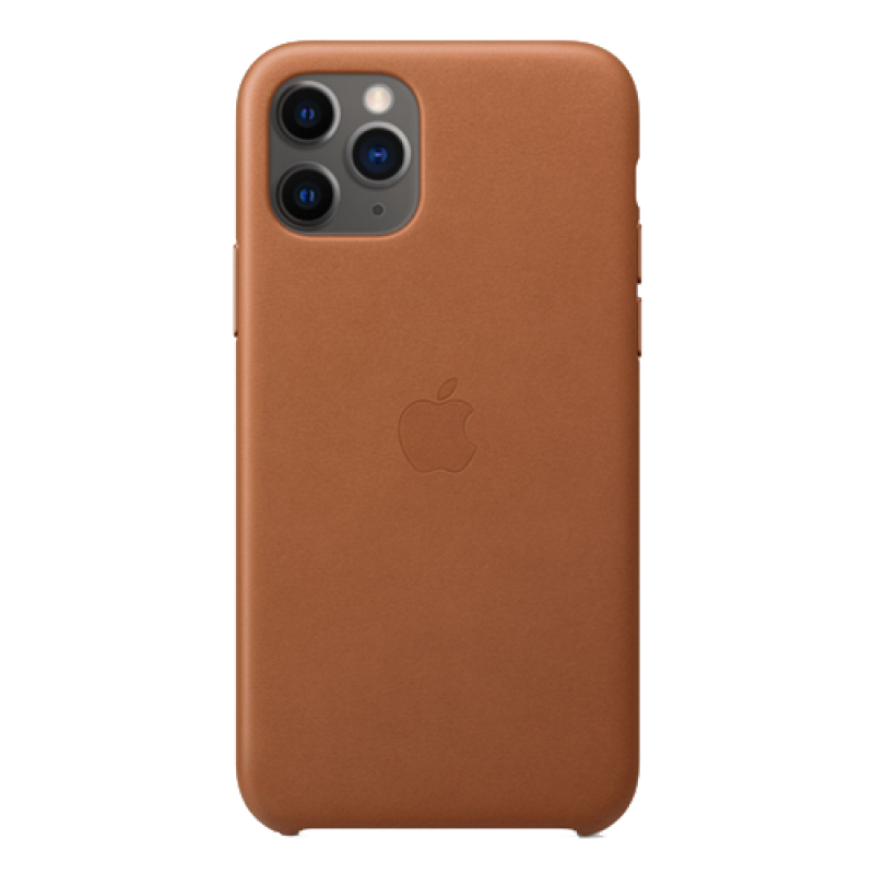 Чехол Apple iPhone 11 Pro Max Leather Case (Золотисто-коричневый)