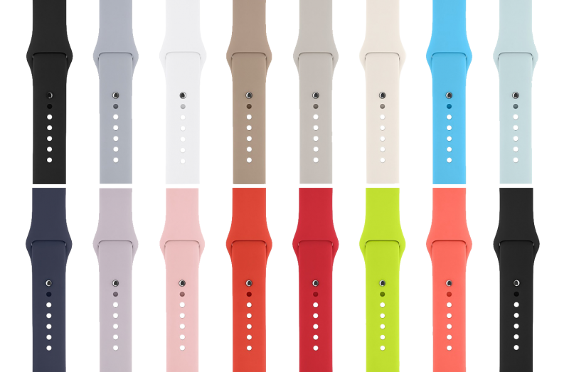 Uniq для Apple Watch 41/40/38 mm ремешок Linus Airosoft silicone strap Black