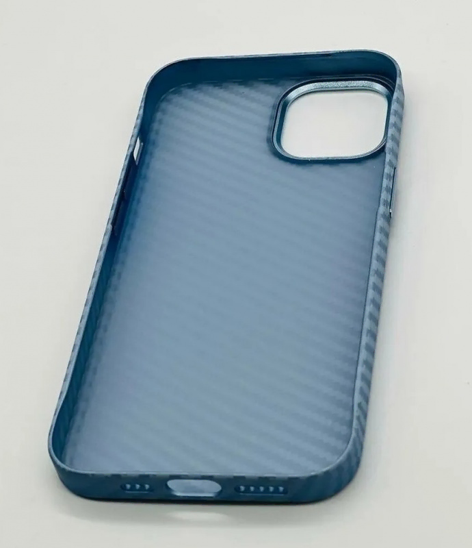 Накладка Iphone 13 Pro piblue kevlar magnetic MagSafe (Голубой)