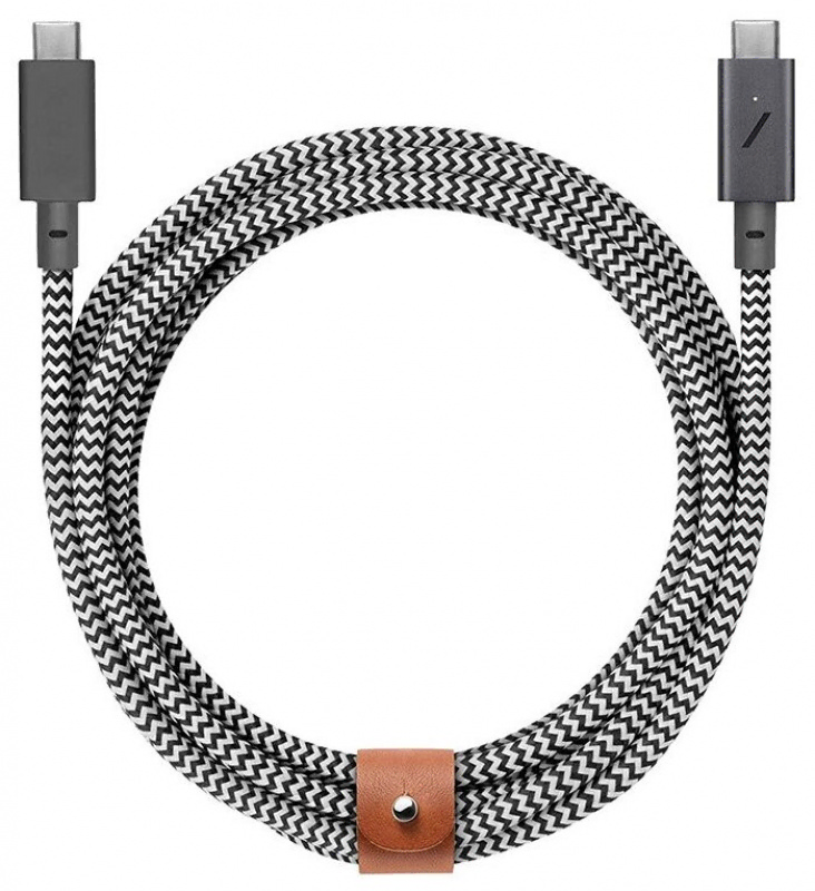 Кабель NATIVE UNION Belt Cable USB-C to USB-C Cable 2.4m (Зебра)