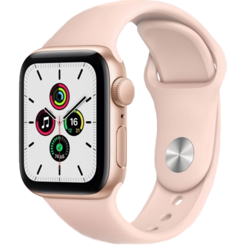 Apple Watch Series SE 44mm Gold Aluminum Case with Pink Sand Sport Band
