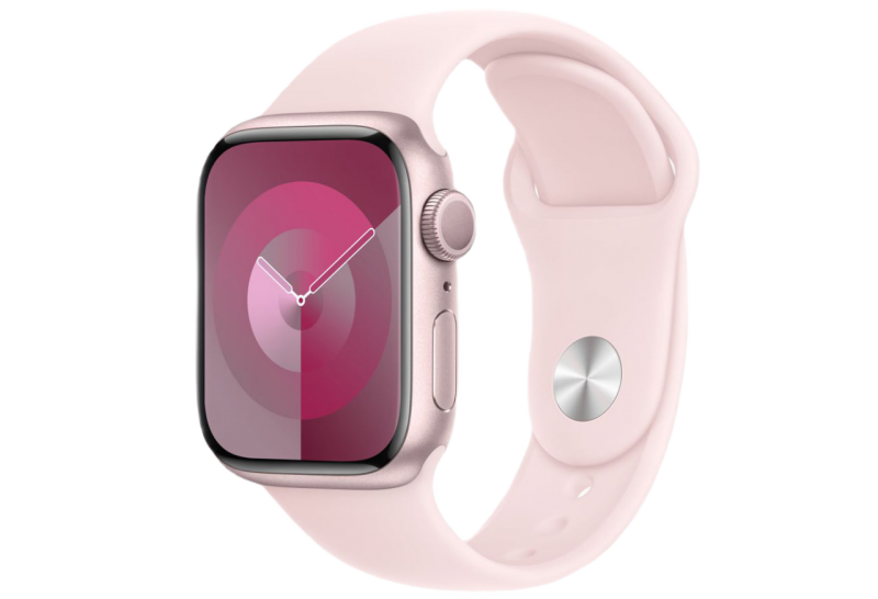Apple Watch Series 9 41mm Pink Aluminum Case Light Pink Sport Band