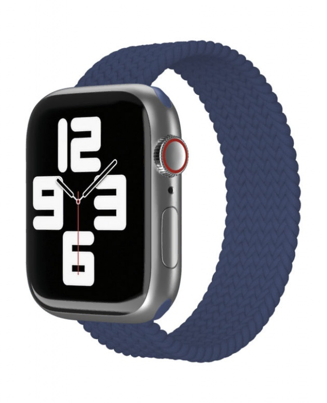 Ремешок нейлоновый плетёный "vlp" для Apple Watch 42/44/45, S/M, 2шт, тёмно-синий