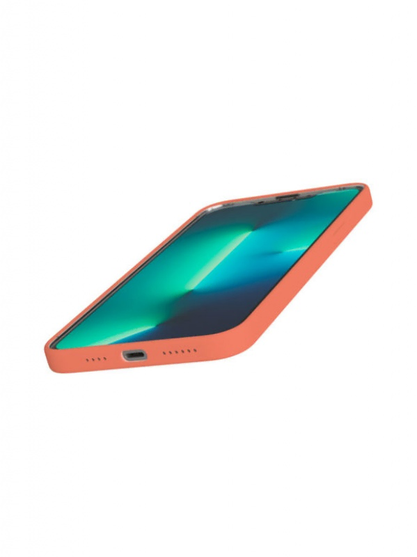 Чехол защитный "vlp" Silicone case with MagSafe для iPhone 13, коралловый