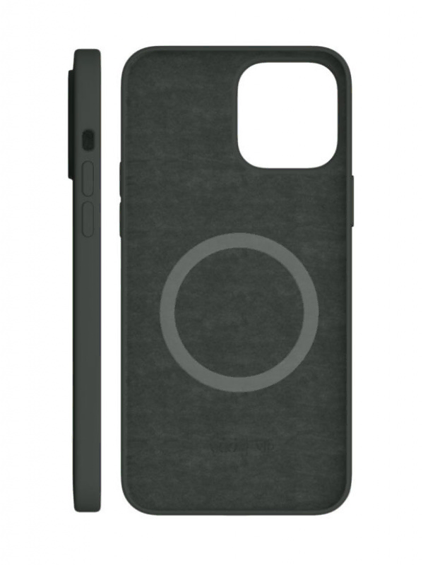 Чехол защитный "vlp" Silicone case with MagSafe для iPhone 13, темно-зеленый