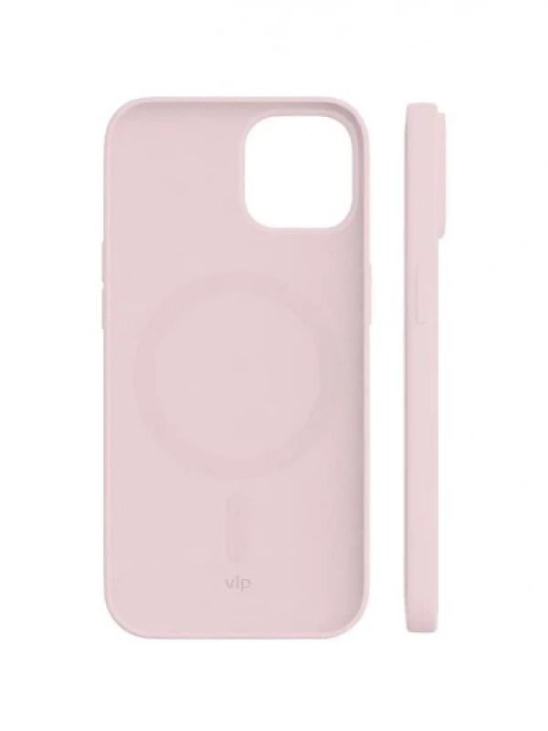 Чехол защитный "vlp" Silicone case with MagSafe для iPhone 14 Plus, светло-розовый